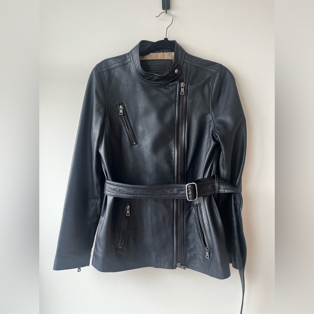 Coach Black Leather Jacket